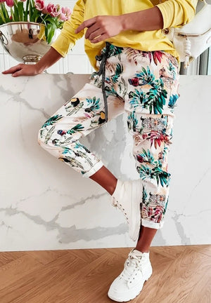 Floral Printed Trousers - Preezies