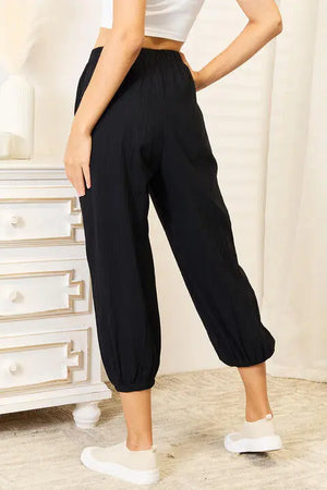 Casual Cropped Trousers - Preezies